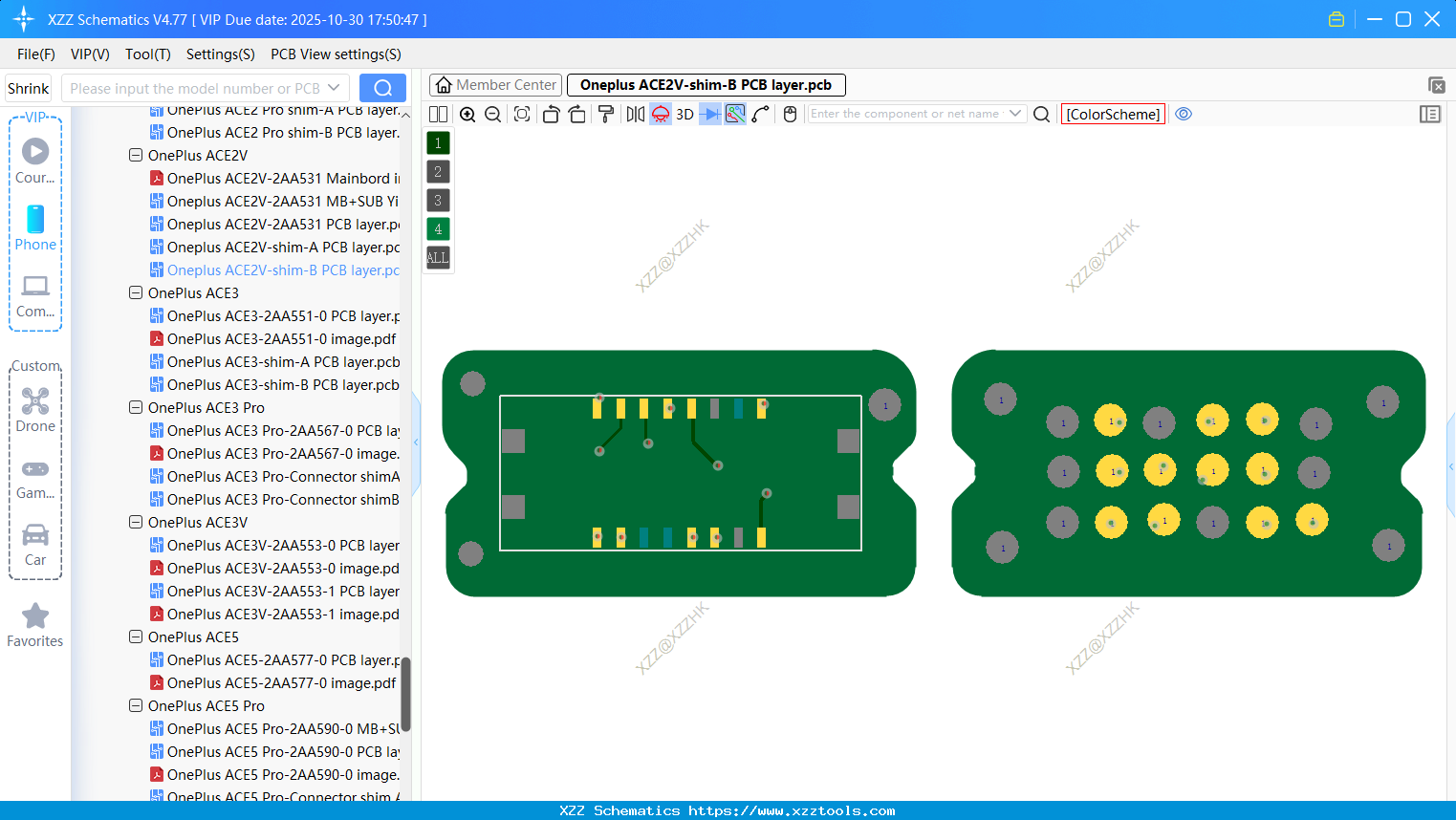 Oneplus ACE2V-shim-B PCB Layer